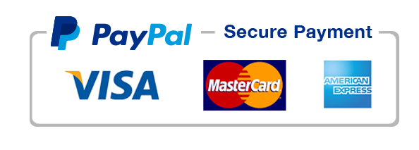 Secure Payment: PayPal, Visa, MasterCard, Amex